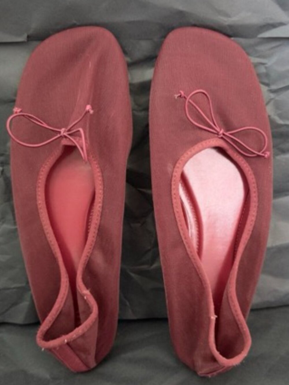 ZARA Mesh Deep Red Ballet Flats